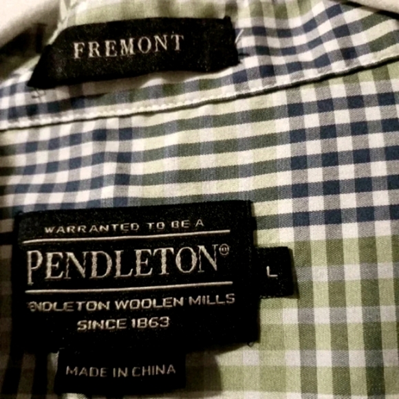 Pendleton MENS green White check shirt. - Picture 6 of 8